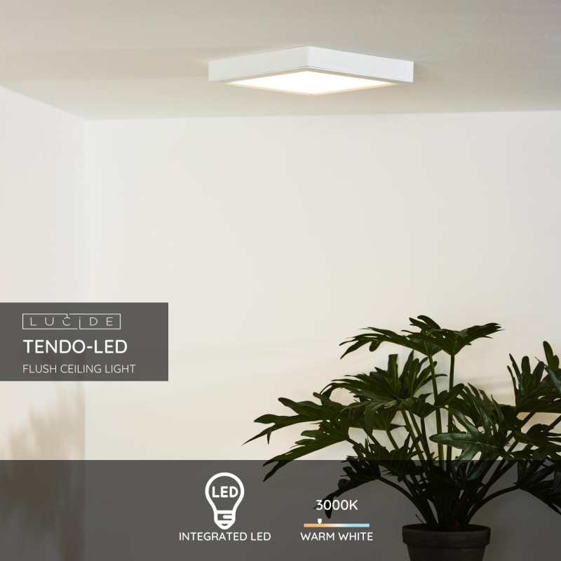 Lucide TENDO-LED - Zapustené stropné svietidlo - LED - 1x18W 3000K - Biele